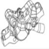 CALIPER REAR Brake with cable model: THUNDER  II