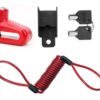 Disc brake lock red + cable red : M365/Pro/Essential/1S/Pro2/Mi 3