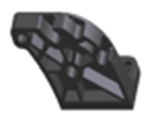Folding arm fixed mount right(black) for Light2
