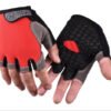 Half finger shock absorbent, non slip, dew finger breathable gloves
