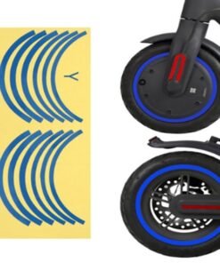 Motor and rear wheel hub reflective sticker 2x6PCS blue