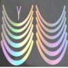 Motor and rear wheel hub reflective sticker 2x6PCS laser